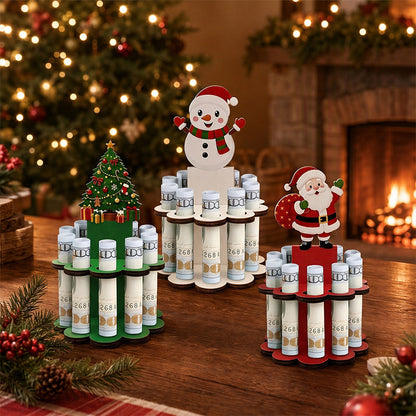 🎄 50% OFF | Christmas Wooden Money Holder – Festive Cash Gift Display