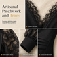 🌸 Elegant Lace Sleeves, Flattering Stretch Fit | Women's Deep V-Neck Top