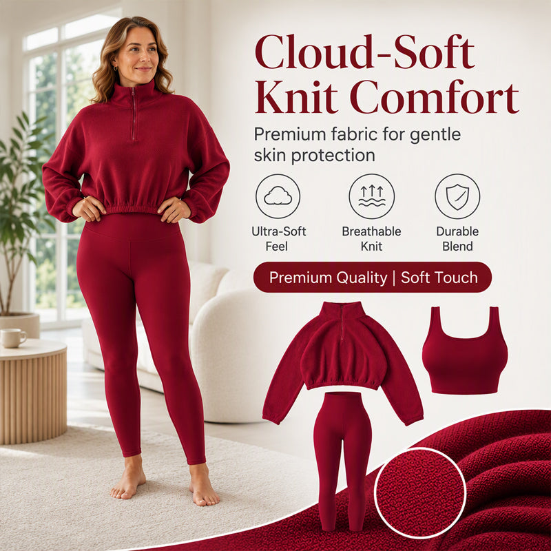 Soft pullover with sleek base layers