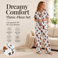 🚨 LAST DAY 63% OFF! 🐄 Highland Cow 3-Piece Pyjamas – Soft Pink Striped Lounge Set ✨ Was £83.99 → £30.99!!! 🔥 Buy 2+ FREE UK Delivery 🇬🇧