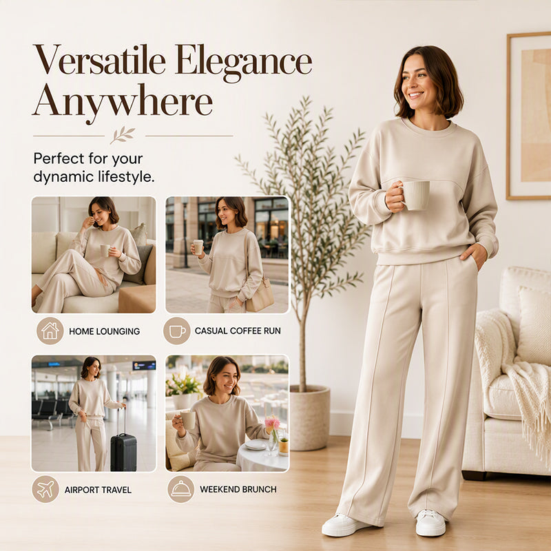 Women's lounge set for home coffee travel and brunch
