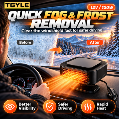 🚗 WINTER DEAL 50% OFF! 🔥 No More Icy Mornings – Portable 12V Car Heater & Windscreen Defroster!