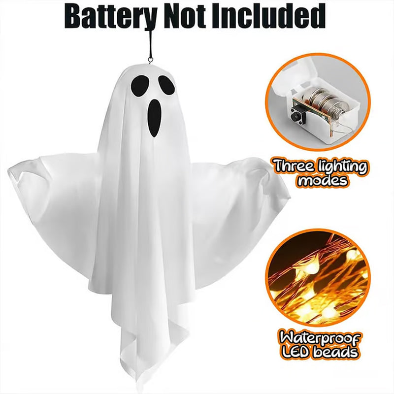 Halloween ghost battery compartment and lighting modes