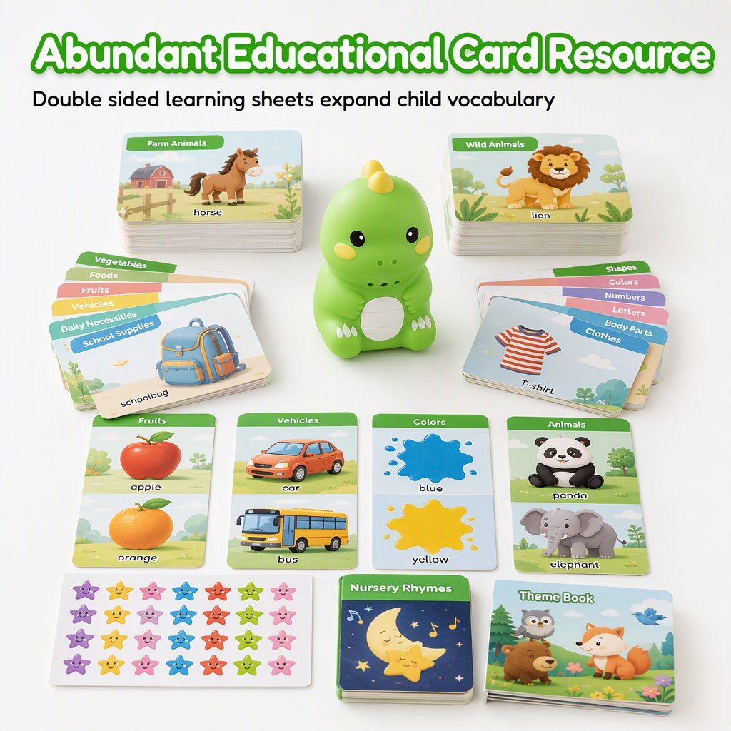 English learning cards with animals fruits vehicles colours and numbers