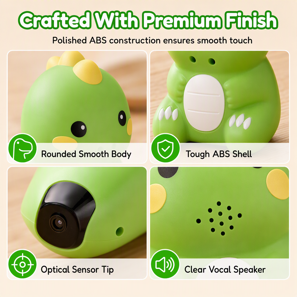 Dinosaur reading pen ABS body optical sensor and speaker