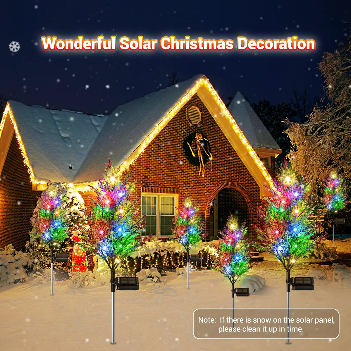Outdoor waterproof solar cypress lights