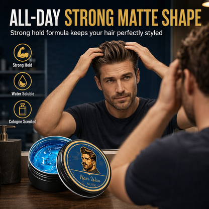 🔥 50% OFF – Men’s Cologne-Scented Hair Wax – Strong Hold & Textured Finish, 130g