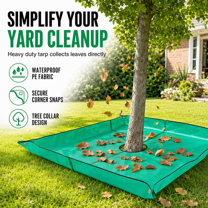 🍂 50% OFF – Garden Leaf Collection Mat with Centre Hole – Fold-Up Edges for Easy Pruning Clean-Up