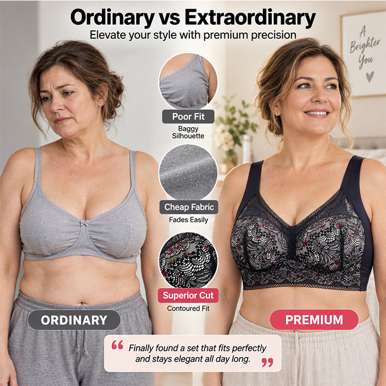 Wide shoulder support bra design