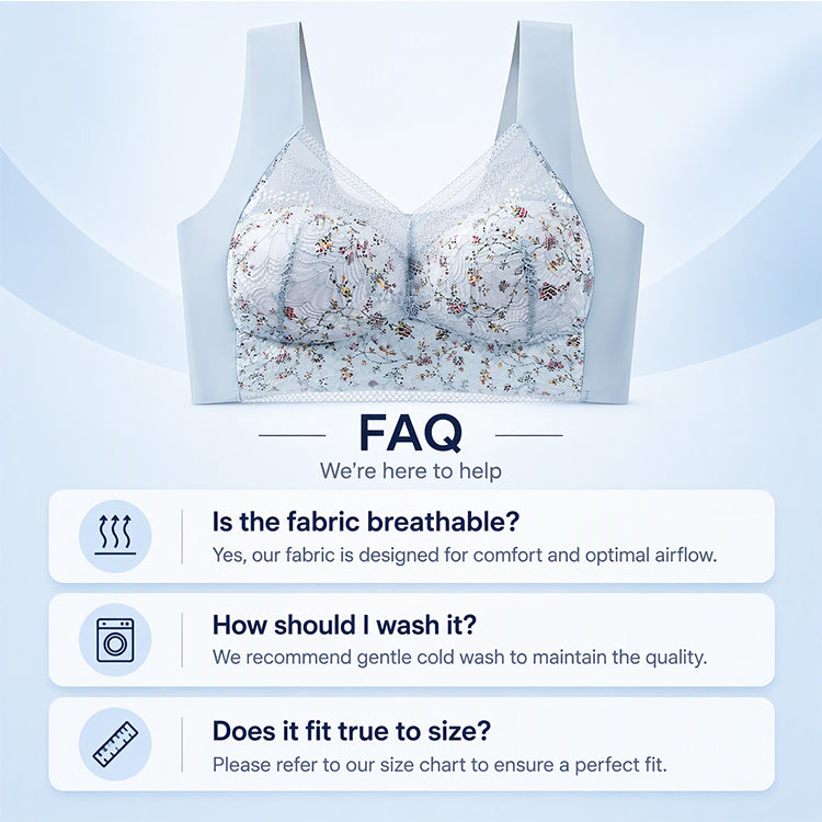 Floral lace bra fit FAQ