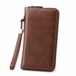🤎 50% OFF – Men's Long Zip Wallet | Multi-Card Organiser, Flat Note Storage & Detachable Wrist Strap