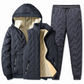 🌸 50% OFF ❄️🧥 Men's Winter Hooded Padded Jacket and Pants Set ✨ warm padded filling, hooded coat + trousers, 2-piece winter outfit set