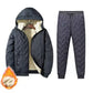 🌸 50% OFF ❄️🧥 Men's Winter Hooded Padded Jacket and Pants Set ✨ warm padded filling, hooded coat + trousers, 2-piece winter outfit set