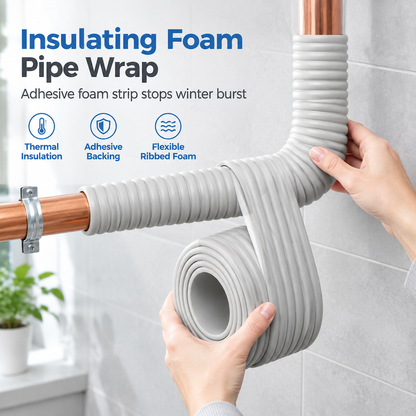 ❄️ 50% OFF – Self-Adhesive Pipe Insulation Wrap | Thermal Foam for Winter Frost Protection