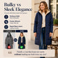 ❄️🧥 50% OFF – Women's Reversible Long Puffer Jacket | Cosy Fleece Lining & Hooded Winter Coat🔥