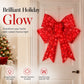 🎄 50% OFF 🎀 Weatherproof LED Christmas Bow | Large Light-Up Red Bow for Festive Home Decor✨