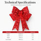 🎄 50% OFF 🎀 Weatherproof LED Christmas Bow | Large Light-Up Red Bow for Festive Home Decor✨