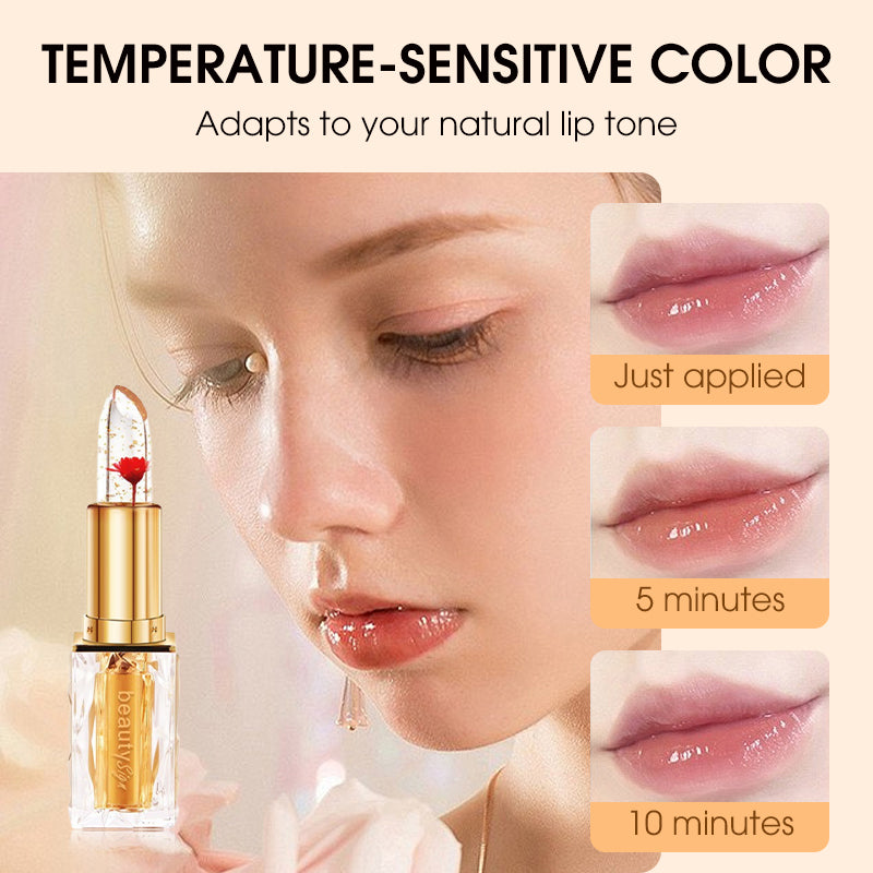 Temperature sensitive colour changing lip balm