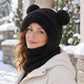 🧸 50% OFF ❄️ Women's 3-in-1 Teddy Fleece Winter Hood – Hat, Scarf & Face Cover in One