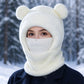 🧸 50% OFF ❄️ Women's 3-in-1 Teddy Fleece Winter Hood – Hat, Scarf & Face Cover in One