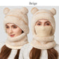 🧸 50% OFF ❄️ Women's 3-in-1 Teddy Fleece Winter Hood – Hat, Scarf & Face Cover in One