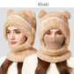 🧸 50% OFF ❄️ Women's 3-in-1 Teddy Fleece Winter Hood – Hat, Scarf & Face Cover in One