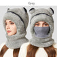 🧸 50% OFF ❄️ Women's 3-in-1 Teddy Fleece Winter Hood – Hat, Scarf & Face Cover in One