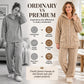 🧸 50% OFF ✨ Women's Plush Cable-Knit Lounge Set – Zip-Up Hooded Jacket & Matching Trousers